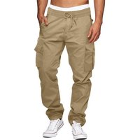 JMIERR Cargohose Herren Cargohose Baumwolle Outdoorhose Lange Baggy Freizeithose S-2XL (cargohose, Cargohose) Elastikbund mit Tunnelzug, mit elastischem Bund von JMIERR