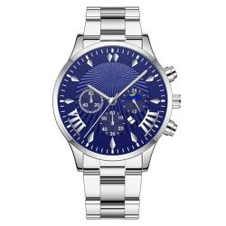 JOATVEE Armbanduhr Herren Chronograph Edelstahlarmband Analog Quarz Datumsanzeige Sport Freizeit Business Elegante Geschenke für Männer von JOATVEE