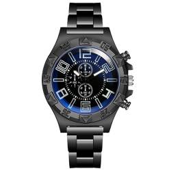 JOATVEE Herren Casual Watch Chronograph Digital Skala Analog Quarz Edelstahl Metallband Leuchtende Business Sportuhr von JOATVEE