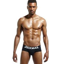 JOCKMAIL Weiche Herren-Boxershorts aus Baumwolle, Schwarz , M von JOCKMAIL