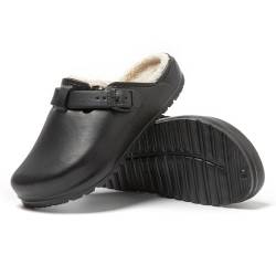 JOMIX Damen Winter Hausschuhe Plüsch Warm Gummi Eva Clogs Weich Bequem Winter Hausschuhe (Schwarz, 37 EU, MD1017) von JOMIX