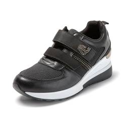 JOMIX Sneaker Damen Atmungsaktiv Laufschuhe Turnschuhe Sportschuhe Leichtgewichts Fitness Outdoor Tennis Jogging (Schwarz, 36 EU) von JOMIX