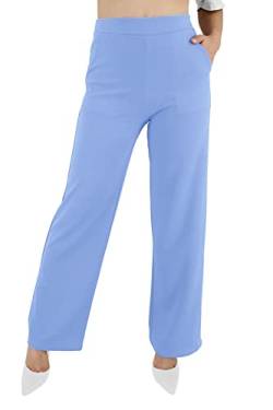 Jophy & Co. Damenhosen mit Taschen, leicht, bequem, weites Bein, elastisch, aus Stoff (Artikelnr. 6503), dunkelblau, XS von JOPHY & CO.