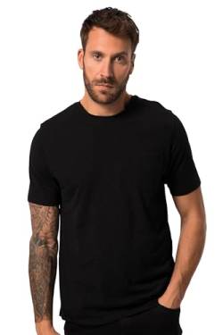 JP 1880 Herren, RH, slub, Brusttasche, 1/2 T-Shirt, Schwarz, 5X-Groß von JP 1880