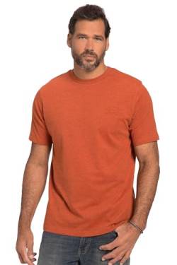 JP 1880 Herren, Halbarm, Melange-Jersey T-Shirts, dunkelorange, XXXXXL von JP 1880