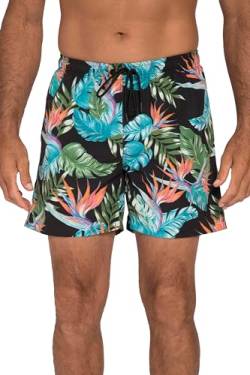 JP 1880 Herren Badeshorts mit Floralem Print Badeshort, Schwarz, 6XL EU von JP 1880