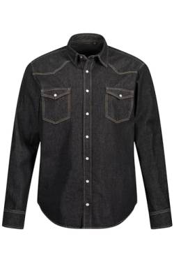 JP 1880 Herren Denimhemd, Mf, Kent Hemden, Black, 8XL von JP 1880