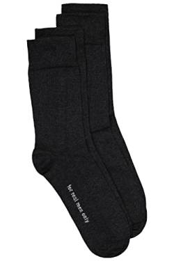 JP 1880 Herren Strümpfe Uni DP Socken, anthrazit, 51-53 von JP 1880