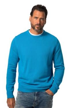 JP 1880 Herren große Größen Übergrößen Menswear L-8XL Pullover, runder Ausschnitt, JP1880-Stick, Baumwolle aquamarin 7XL 708261727-7XL von JP 1880