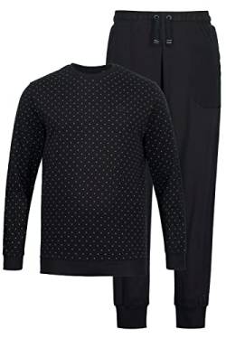 JP 1880 Herren große Größen Übergrößen Menswear L-8XL Schlafanzug, Bauchfit, Langarmshirt, Lange Hose, bis 8 XL schwarz XXL 812493130-XXL von JP 1880