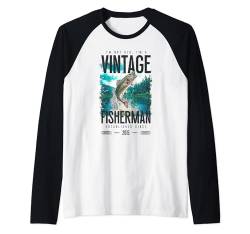 Vintager Forellenfischer Lustiger Angelgeburtstag 2015 Raglan von JRRTS Forellenangel-Designs