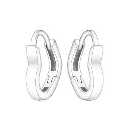 Fashion Earrings For Women - Glossy Heart Hollow Hoop Earrings For Women, Hypoallergenic S925 Earrings, Huggie Earrings For Multiple Piercing Women Girls Mens White One Size von JRZEOCI