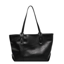 JRink Fortgeschrittene Retro Tasche Große Kapazität Tasche Damen Western-Stil Schultertasche Pendler Tasche Mode Tote Bag, Schwarz von JRink