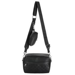 JSGHGDF Modische Umhängetasche mit kleiner Geldbörse, Crossbody-Taschen für Mädchen, Teenager, vielseitige Tasche, große Kapazität, trendige Taschen, Schwarz von JSGHGDF