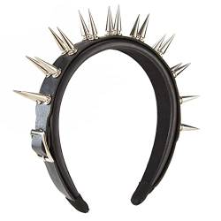 JSGHGDF Rock-Kopfbedeckung, Nieten-Stirnband, Punk-Stirnband, Nieten, Haarband, Kostüm, Cosplay, Haarschmuck von JSGHGDF