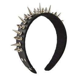 JSGHGDF Stachel-Stirnband, Gothic-Stil, Nieten-Stirnband, Rock-Stirnband für Herren, Punk-Stirnband, Steampunk-Leder, Spike-Kopfbedeckung von JSGHGDF