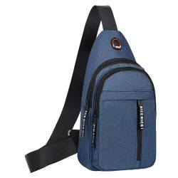 JSTHHTT Gym Shoulder Bags: Sling Bag Damen Klein, Sling Rucksack Damen, Eingurt Rucksack - Sport-Schultertaschen für Herren und Damen, Brusttasche Herren Damen - Ideal für Reisen Sport Freizeit, Blau von JSTHHTT