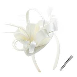 Eleganter Hochzeits-Fascinator-Stirnband mit Blume für Make-up-Party für Hochzeitsfeier Mrs. Maisel von JSZDFSV