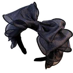 Schlichtes und schwarzes Stirnband, Haarschmuck, zarte Schleife, Stirnbänder für Damen, modisches Haarband von JSZDFSV