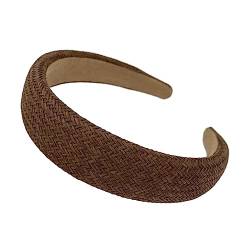 Stirnband aus Baumwolle und Leinen für Damen mit gewebten zarten Stirnbändern, süße Haarbänder, Yoga-Zubehör von JSZDFSV