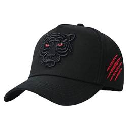 JTLB Baseballkappe Männer Frauen, Tier Tiger bestickter Baseball Sun Hut Coole Hip Hop Baseball Tennis Männer Frauen Sportfan von JTLB