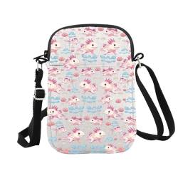 Kawaii Axolotl Geschenk für Frauen, Axolotl-Liebhaber, Geschenk, Axolotl Reißverschluss-Tasche, Make-up-Tasche, Axolotl Cr EU, Kosmetiktasche mit Aufdruck von JTOUK