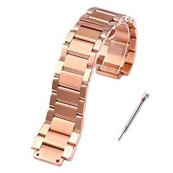 JUANZD Edelstahl -Wachbandkompatibel mit Hub-Lot Klassiker Fusions Big Bang Uhrengürtel Männer Frauen Armbandmiveau 27 * 19mm 20 * 13mm Silber(Rose gold,24mm-17mm) von JUANZD