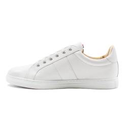 JULES & JENN Mif Sneaker aus genarbtem Leder, Unisex, weiß, 38 EU von JULES & JENN