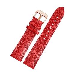 JUNCHENGBAO 20mm 22mm Rot Blau Strap Frauen Kompatibel Mit Universal Strap Uhr Kette Männer(Red Rose gold,20mm) von JUNCHENGBAO