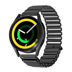 JUNCHENGBAO Edelstahlarmband kompatibel mit Watch 5 Pro 45 mm 4/5 40 44 mm Band kompatibel mit Galaxy Watch 4Classic 42 46 mm kompatibel mit Bip GTR(Black,Watch 5Pro 45MM) von JUNCHENGBAO