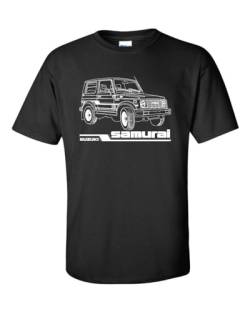 JUNDAOFU Suzuki Samurai Custom Screen Printed Tee Zuke T-Shirt Black3XL von JUNDAOFU