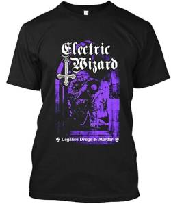 NWT! Electric Wizard Legalise Drugs & Murder Heavy Metal Graphic T-Shirt S-3XL Black XL von JUNDAOFU