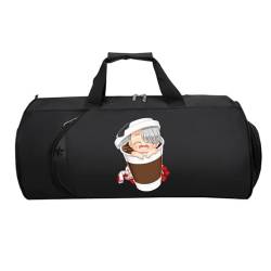 Reisetasche HandgepäCk, Handreisegepäck mit Schultergurt Handtasche, Weekender HandgepäCk Koffer füR Herren Und Damen(Black 11) von JUZBOM