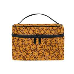 Art Cute Basketball Make-up Tasche für Frauen Kosmetiktasche Kulturbeutel Zug Case, Siehe Abbildung, Einheitsgröße, Rucksack, Rucksäcke von JUZGTSIT