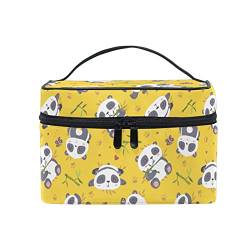 Kosmetiktasche mit niedlichem Gänseblümchen-Motiv, Panda, Geschenk für Damen, Kulturbeutel, Zug, Siehe Abbildung, Einheitsgröße, Rucksack, Rucksäcke von JUZGTSIT