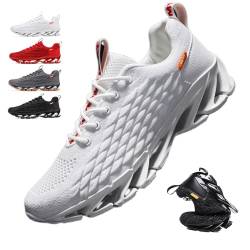 JXOPY Vault Runners for Herren, sportliche, atmungsaktive, rutschfeste Laufschuhe for Herren, Fliegende, gewebte Sneakers, lässige Laufschuhe(Weiß,41 EU) von JXOPY