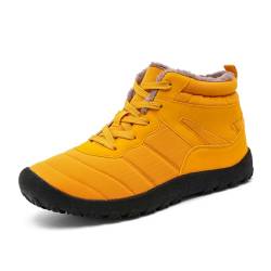 JYukaichen Herren Winterschuhe Warm Gefüttert Schneestiefel Rutschfeste Kurzschaft Stiefel Wanderschuhe Winter Bequem Baumwollschuhe OutdoorTrekkingschuhe Boots Gr 39-48 EU von JYukaichen