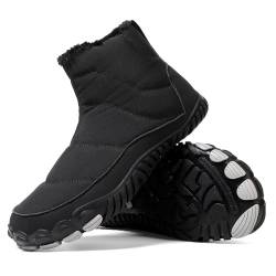 JYukaichen Winterschuhe Barfußschuhe Herren Damen Warm Gefüttert Leicht Rutschfeste Wanderschuhe Fitnessschuhe Traillaufschuhe Schneestiefel Winterstiefel, Gr 35-47 von JYukaichen