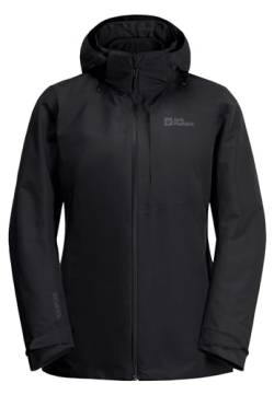 Jack Wolfskin Damen Bergland 3In1 Jacke, Black, L von Jack Wolfskin