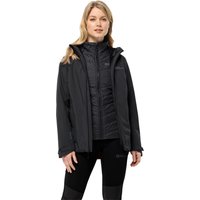 Jack Wolfskin Glaabach 3in1 Jacket Women XXL black black von Jack Wolfskin