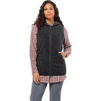 Jack Wolfskin High Curl Long Vest Women Fleeceweste Damen L black black von Jack Wolfskin