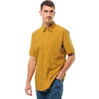 Jack Wolfskin Hot Springs Shirt Men Kurzarm Wanderhemd Herren XL braun curry check von Jack Wolfskin