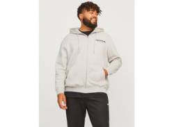 Kapuzensweatjacke JACK & JONES PLUSSIZE "JORVESTERBRO SWEAT ZIP HOOD NOOS PLS" Gr. 4XL, gelb (moonbeam) Herren Sweatjacken von Jack & Jones PlusSize