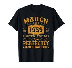 65 Jahre Deko Geschenk März 1960 65. Geburtstag Mann T-Shirt von Jahrgang 1960 65. Geburtstag für Männer Frauen