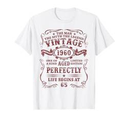 65. Geburtstag Geschenk 65 Jahre Mann Mythos Legende 1960 T-Shirt von Jahrgang 1960 65. Geburtstag für Männer Frauen