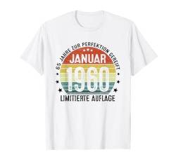 Januar 1960 65 Jahre Deko Geschenk 1960 65. Geburtstag T-Shirt von Jahrgang 1960 65. Geburtstag für Männer Frauen