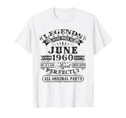 Legenden Wurden Im Juni 1960 65 Jahre Geburtstag Deko T-Shirt von Jahrgang 1960 65. Geburtstag für Männer Frauen