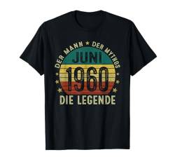 Mann Mythos Legende Juni 1960 65 Jahre Jahrgang 1960 T-Shirt von Jahrgang 1960 65. Geburtstag für Männer Frauen