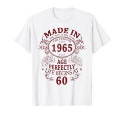 Jahrgang 1965 60 Jahre Limited Edition 60. Geburtstag Mann T-Shirt von Jahrgang 1965 60. Geburtstag für Männer Frauen