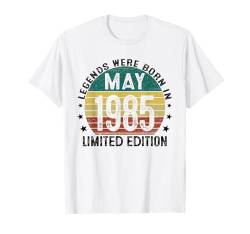 40 Jahre Deko Geschenk Mai 1985 40. Geburtstag Mann T-Shirt von Jahrgang 1985 40. Geburtstag für Männer Frauen